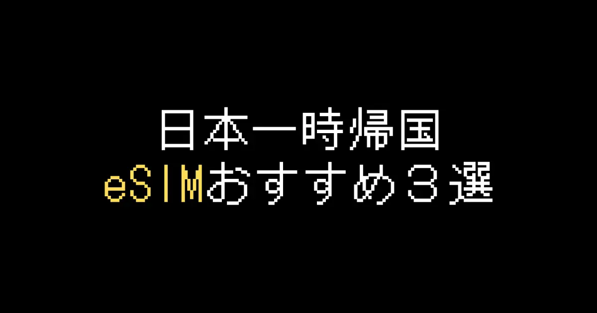 日本一時帰国eSIM